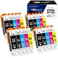GPC Image 20 Pack PGI-570XL CLI-571XL Cartucho de Tinta Compatible para Canon PGI-570 CLI-571 XL para Canon Pixma MG5750…